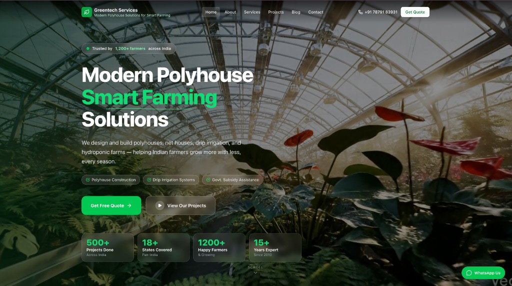 Polyhouse & Smart Farming Website